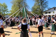 Beste Stimmung beim Maibaumaufstellen der Vorälpler